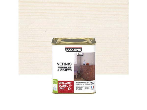 Vernis Meuble Et Objet Vernis Meubles Et Objets Luxens, Blanc Brillant, 0.25L