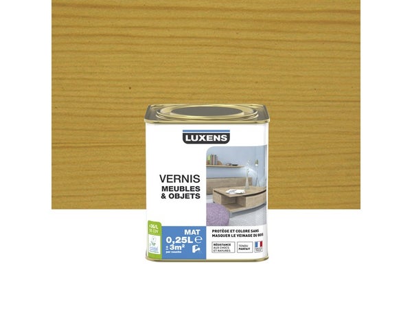Vernis Meuble Et Objet Vernis Meubles Et Objets Luxens, Chêne Clair Mat, 0.25L