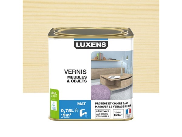 Vernis Meuble Et Objet  Luxens, Incolore Mat, 0.75L