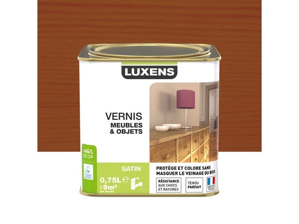 Vernis Meuble Et Objet Vernis Meubles Et Objets Luxens, Acajou Satiné, 0.75L