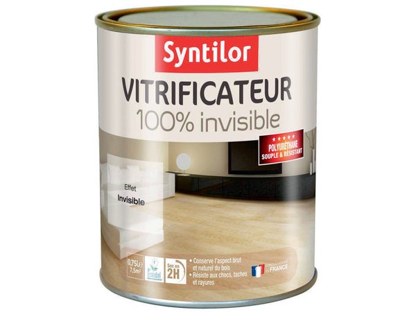Vitrificateur Parquet 100% Invisible Syntilor, Incolore Mat, 0.75 L