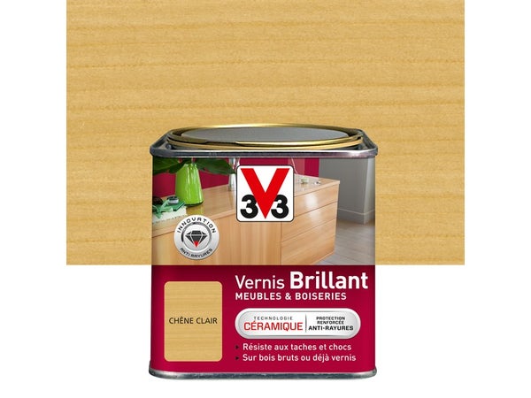 Vernis Meuble Et Objet V33, Chêne Clair Brillant, 0.75L