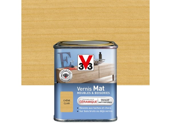 Vernis Meuble Et Objet V33, Chêne Clair Mat, 0.25L