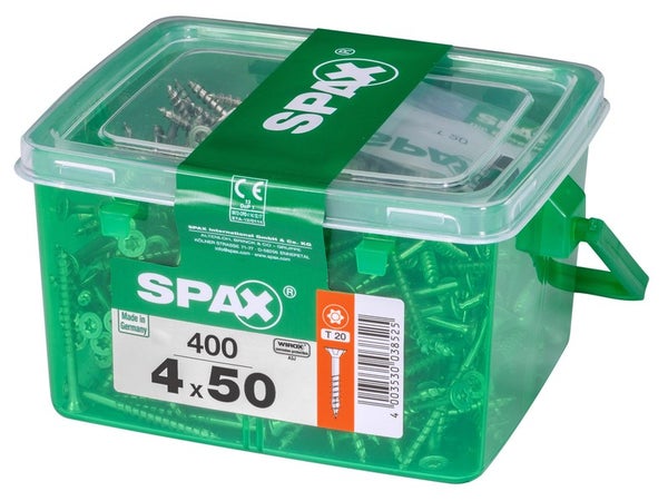 Lot De 400 Vis Acier Tête Fraisée Torx Spax, Diam.4 Mm X L.50 Mm