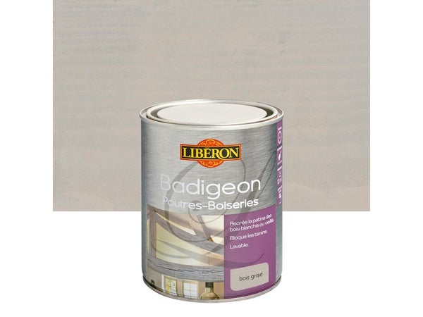 Badigeon Poutres Et Boiseries Liberon, Bois Grisé Mat, 1 L