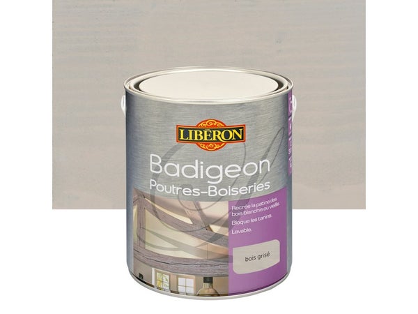 Badigeon Poutres Et Boiseries Liberon, Bois Grisé Mat, 2.5 L
