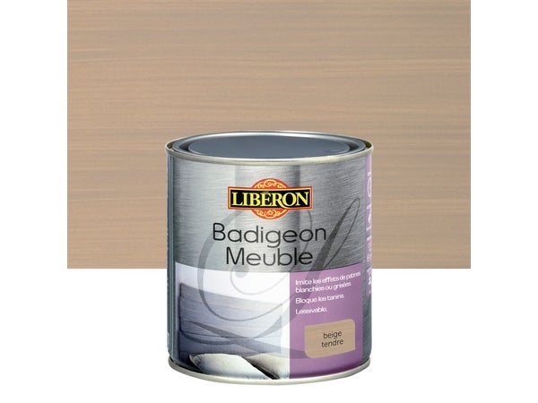 Badigeon Meuble Liberon Beige Tendre  Mat 0.5 L