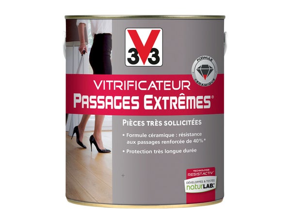 Vitrificateur Parquet Passages Extrêmes® V33, Incolore Satiné, 5 L