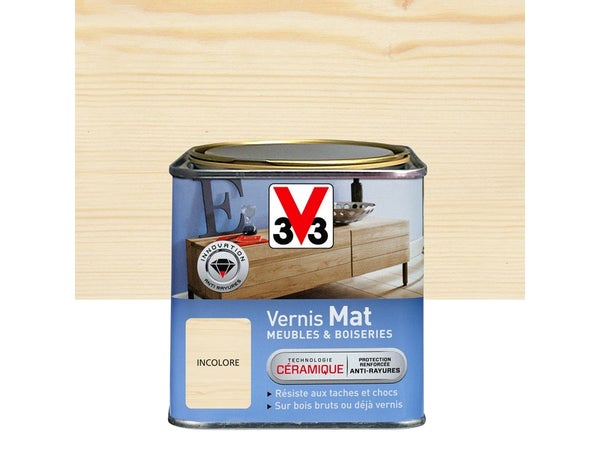 Vernis Meuble Et Objet V33, Incolore Mat, 0.75L