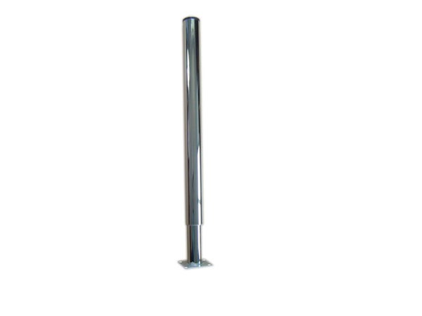 Pied De Plan De Travail Cylindrique Réglable Métal Chromé Gris, De 70 À 110 Cm