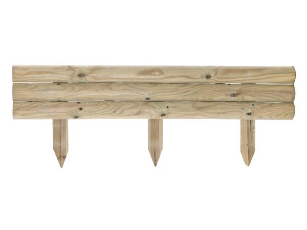 Bordure traverse  bois naturel H. 21cm / 40 x 110 cm