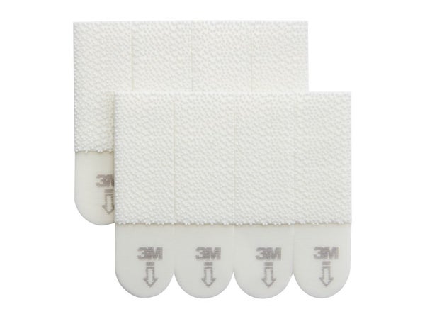 Lot De 8 Languettes Adhésives Tableaux Déco Command, Blanc
