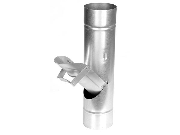 Récupérateur D'Eau Pluie Acier Galvanisé Gris Scover Plus, Dév.25Cm Diam.80Mm