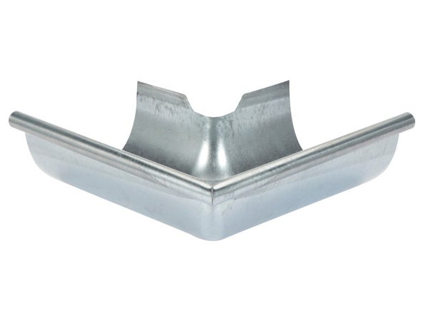 Angle Extérieur Galep Acier Galvanisé Gris Scover Plus, Dév.33 Cm Diam.100 Mm