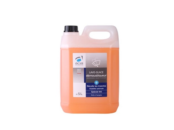 Lave-glace été, démoustiqueur, orange, parfum mangue, ACIA, 5 litres
