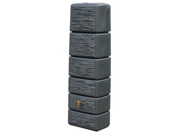 Récupérateur d'eau aérien GARANTIA rectangulaire murale gris , 300 L