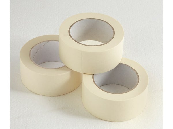 Adhésif DEXTER masquage une face surfaces lisses L.50 m x l.50 mm, beige