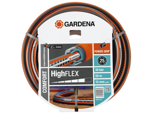 Tuyau d'arrosage nu GARDENA Highflex L.50 M Diam.15 Mm
