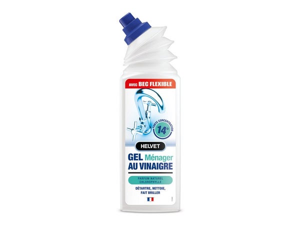 Gel Ménager Au Vinaigre Multisurface Helvet 14° Parfum Chlorophylle 0.75 L