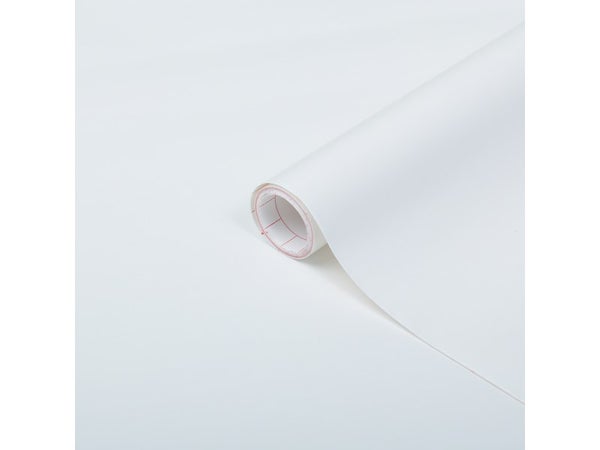 Revêtement Adhésif Uni Mat, Blanc, 2 M X 0.45 M
