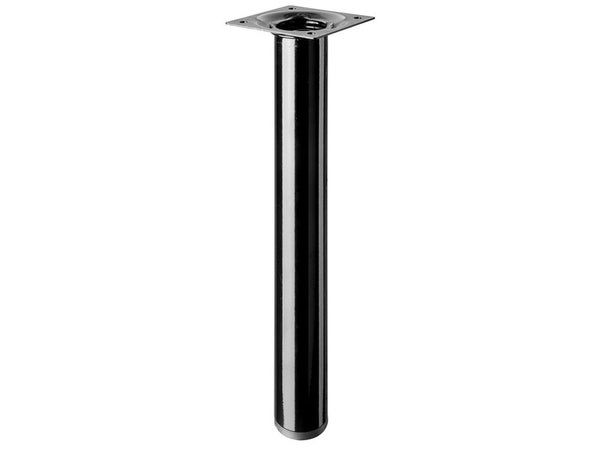 Pied Table Basse Cylindrique Hettich Fixe Acier Époxy Noir