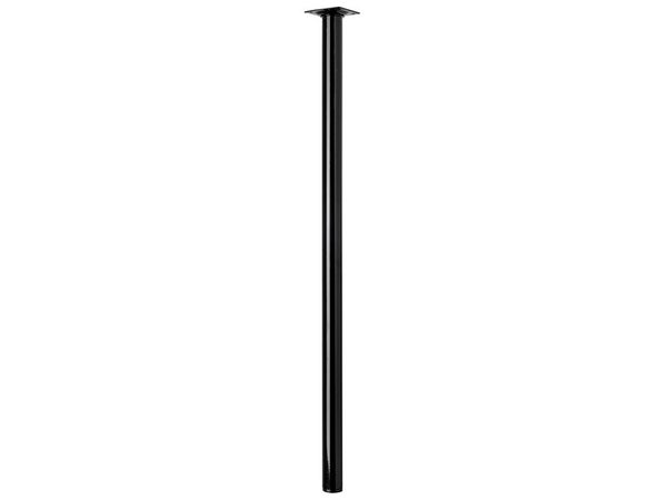 Pied De Table Basse Cylindrique Fixe Acier Époxy Noir, 70 Cm