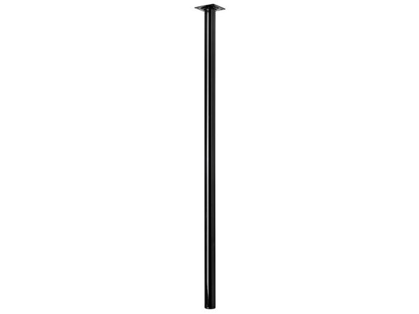 Pied De Table Cylindrique Fixe Acier Époxy Noir, 80 Cm