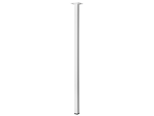 Pied De Table Basse Carré Fixe Acier Époxy Blanc, 70 Cm