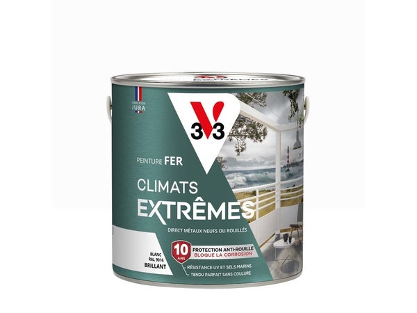 Peinture fer extérieur Climats extrêmes® V33 blanc brillant 2 l