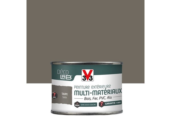 Peinture multimatériaux Extérieur Décolab® V33 Taupe Satiné 0.125 L