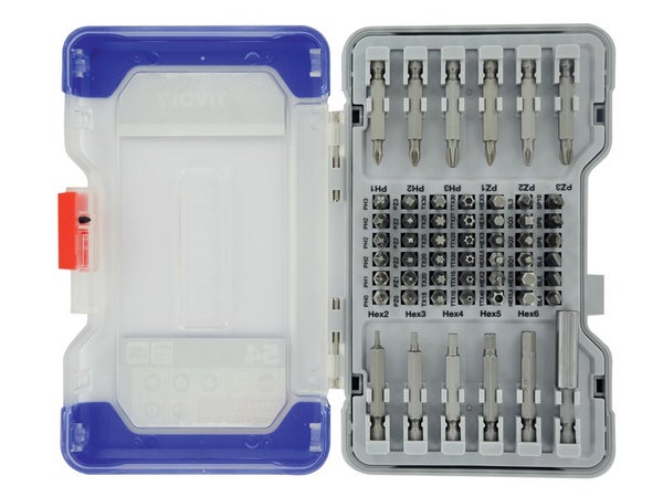 Lot de 53 embouts de vissage et 1 porte embout magnétique TIVOLY
