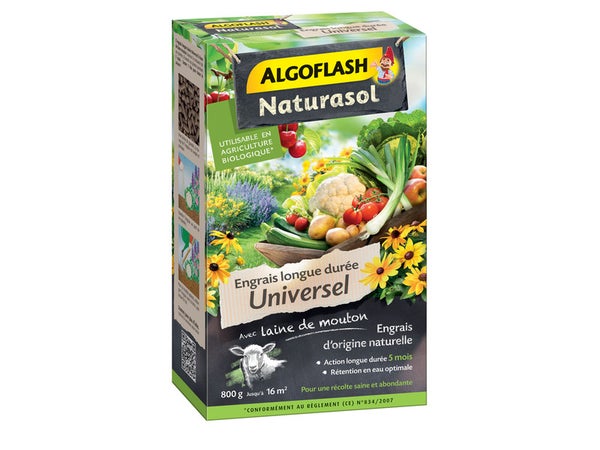 Engrais naturel universel ALGOFLASH 800 g 16 m²