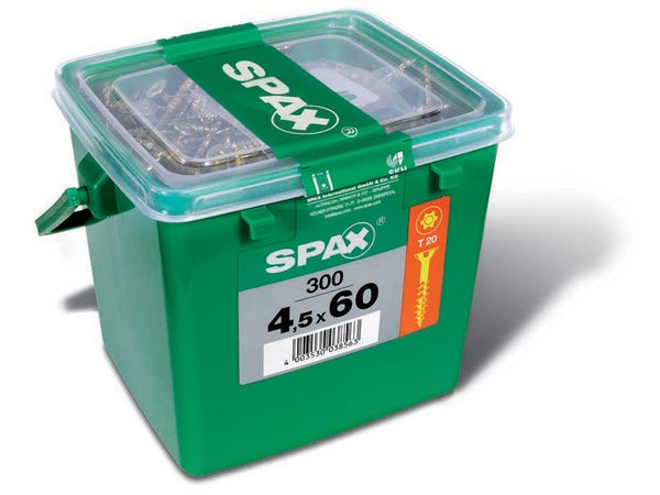Lot De 300 Vis Acier Tête Fraisée Torx Spax, Diam.4.5 Mm X L.60 Mm