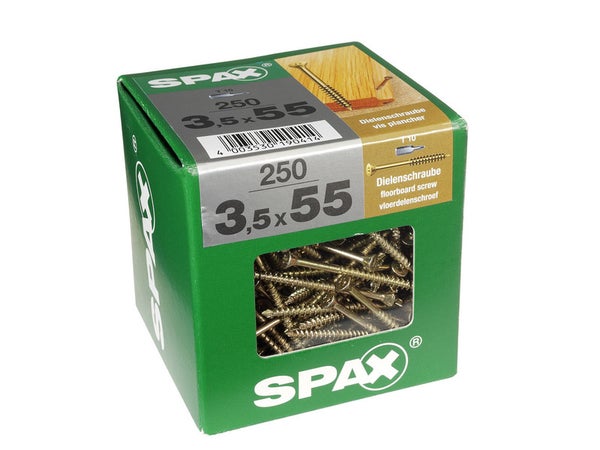 Lot De 250 Vis Inox Tête Fraisée Bombée Pozidriv Spax, Diam.3.5 Mm X L.55 Mm