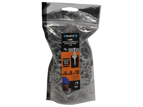 Lot De 20 Chevilles Et Vis À Visser Scell-It