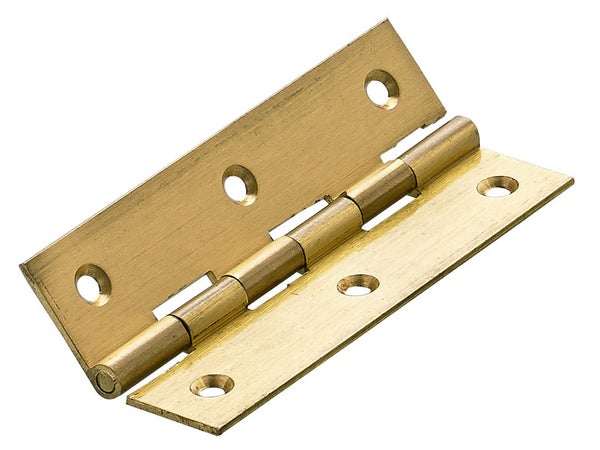 Lot De 2 Charnières Universelles Laiton Pour Meuble, L.100 X L.50 Mm
