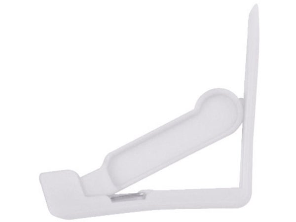 Lot de 4 pinces nappe plastique blanc simple