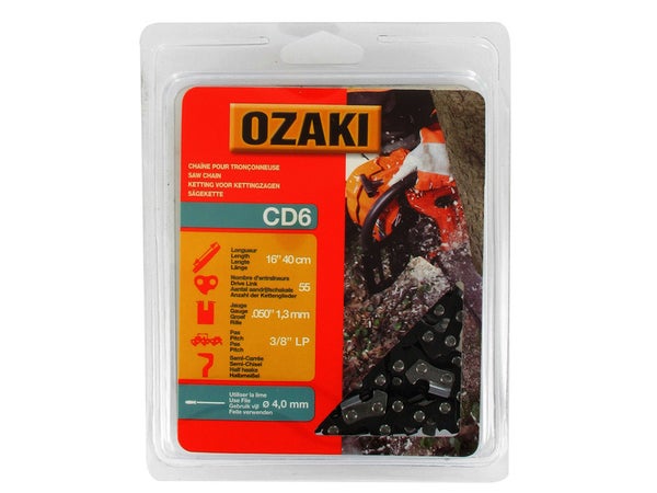 Chaîne De Tronçonneuse Ozaki Semi Carrée: .3/8"Lp .050 (1,3Mm) 55 Entraîneurs