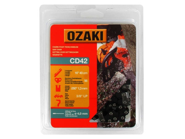 Chaîne De Tronçonneuse Ozaki Semi Carrée: .3/8"Lp .050 (1,3Mm) 56 Entraîneurs
