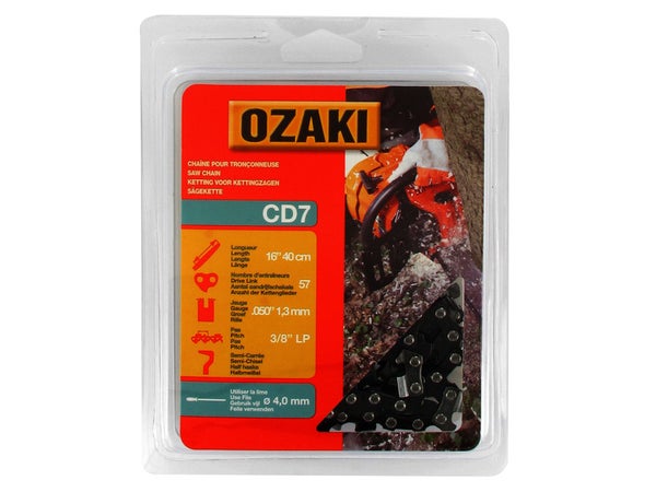 Chaîne De Tronçonneuse Ozaki Semi Carrée: .3/8"Lp .050 (1,3Mm) 57 Entraîneurs