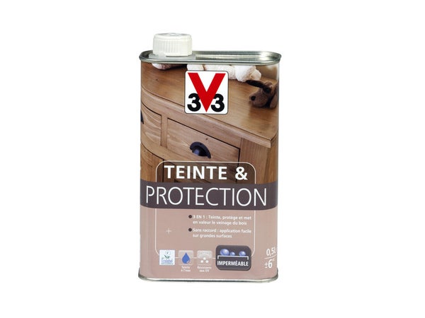 Teinte Et Protection V33, 0.5 L, Chêne Clair Mat