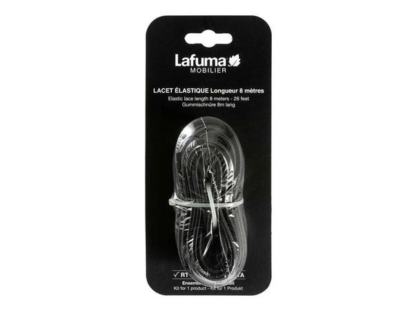 Lacet élastique de rechange noir LAFUMA MOBILIER, L.8 m