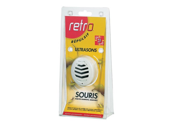 RÉPULSIF ULTRASONS RATS - SOURIS - LOIRS - LÉROTS - ARAIGNEES - PROTEGE  280m²