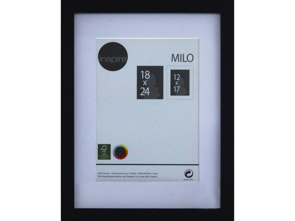 Cadre Milo, 18 x 24 cm, bois noir