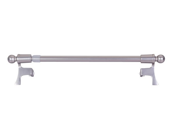 Kit tringle HELIX diam. 7/9 mm gris mat 30/50 cm métal