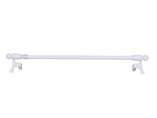 Kit tringle HELIX diam. 7/9 mm blanc brillant 80/140 cm métal