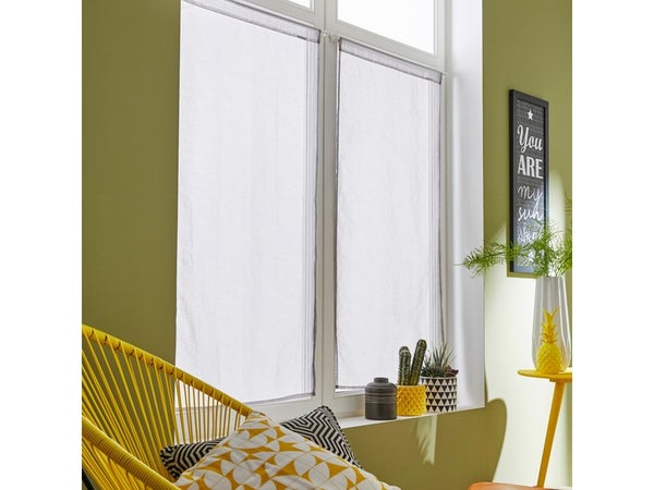 Barre De Vitrage Design Blanc Mat, Diam. 8/10 Mm De 70 À 120 Cm Inspire