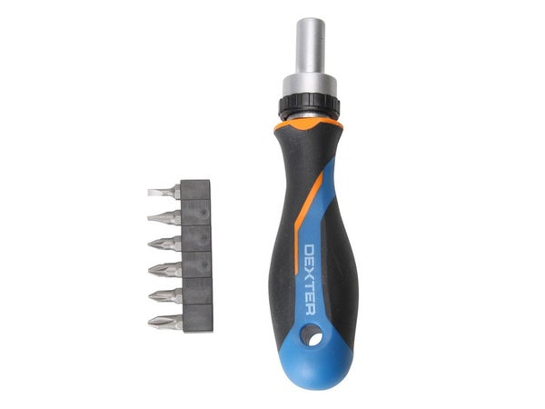 Tournevis Cliquet Mixte + 6 Embouts Dexter