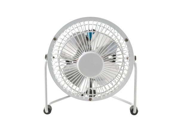Mini ventilateur de table, EQUATION, Lara, Diam.10 cm, 15.0 W metal blanc