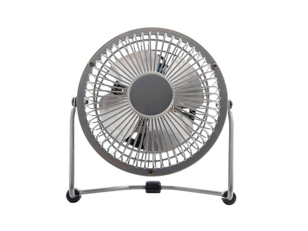 Mini ventilateur de table, EQUATION, Lara, Diam.10 cm, 15 W metal gris
